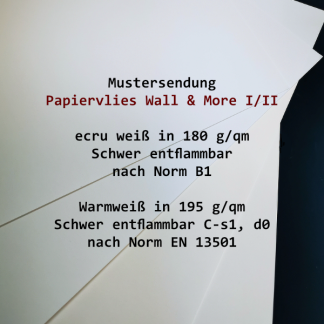 Produktfoto von konzept-shop.de - DIN A4 Blätter des Papiervlieses Wall & More I und II in weiß und ecruweiß