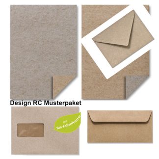 Produktbild von konzept-shop.de - Musterpaket Design RC, beinhaltet DIN A4 Bogen und Briefumschläge.