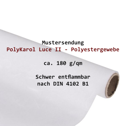 Mustersendung Polyestergewebe PolyKarol Luce II.